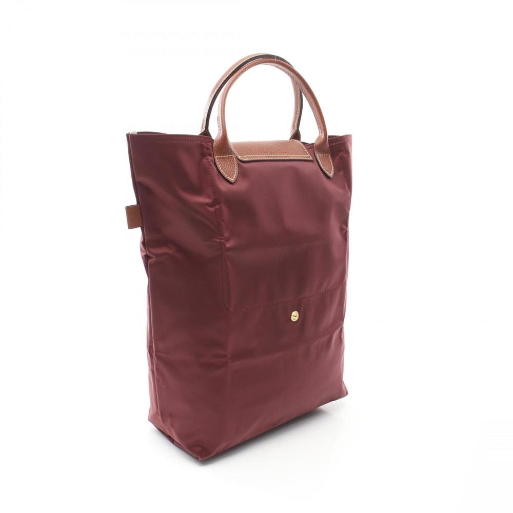 Longchamp Le Pliage Original M Tote Bag Nylon Leather Women's Bordeaux Brown - Picture 3 of 5